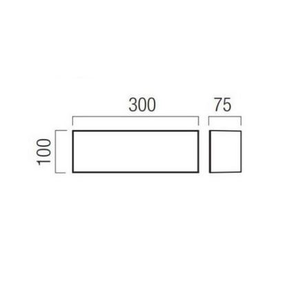 Redo 90329 - LED zunanja stenska svetilka KODIAK LED/12W/230V 4000K 30 cm IP65 bela