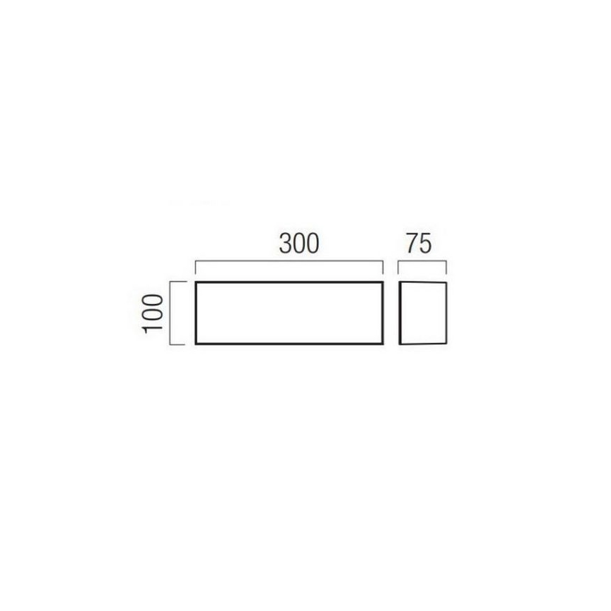 Redo 90329 - LED zunanja stenska svetilka KODIAK LED/12W/230V 4000K 30 cm IP65 bela
