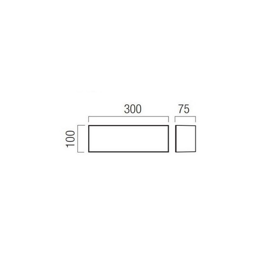 Redo 90330 - LED Zunanja stenska svetilka KODIAK LED/12W/230V IP65 bela/črna