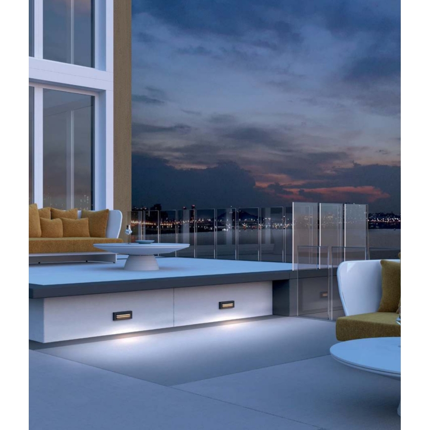 Redo 90330 - LED Zunanja stenska svetilka KRUP LED/6W/230V IP65 antracit