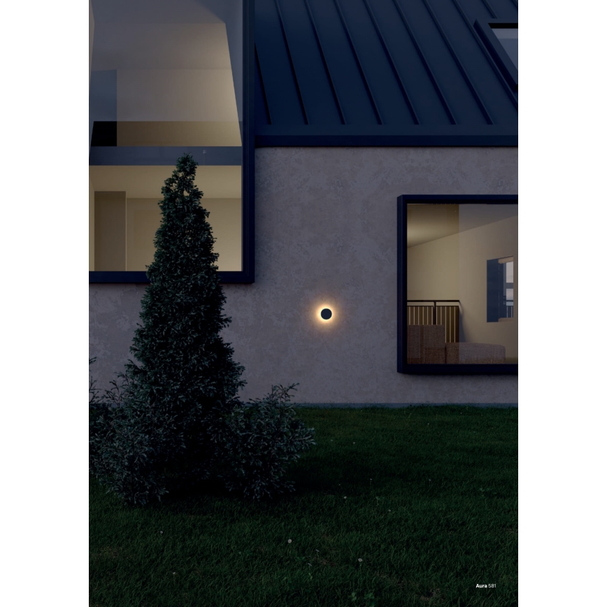 Redo 90369 - LED zunanja stenska svetilka AURA LED/8W/230V 3000K IP65 antracit