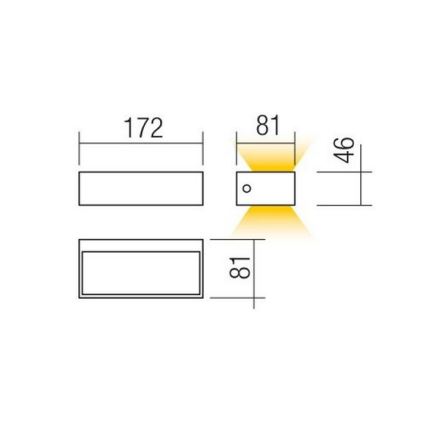 Redo 90372 - LED Zunanja stenska svetilka LAMPRIS LED/9,5W/230V IP65 bela