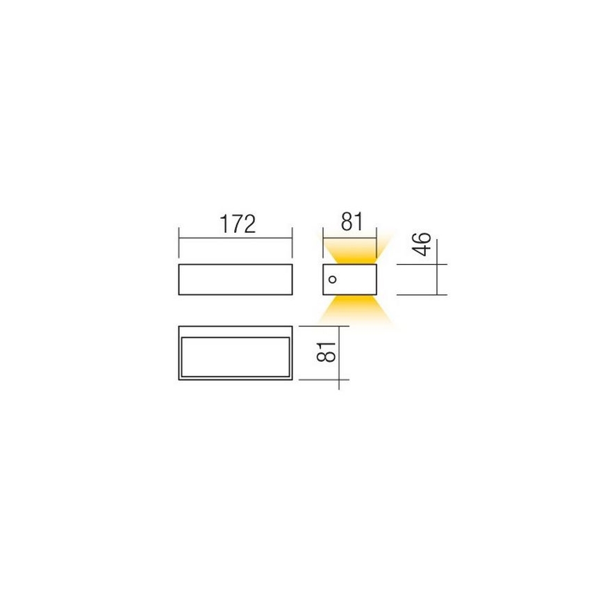 Redo 90372 - LED Zunanja stenska svetilka LAMPRIS LED/9,5W/230V IP65 bela
