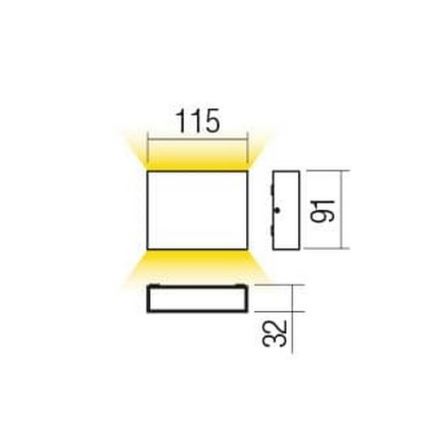 Redo 90377 - LED Zunanja stenska svetilka KAMAL LED/4,4W/230V 3000K IP54 rjava