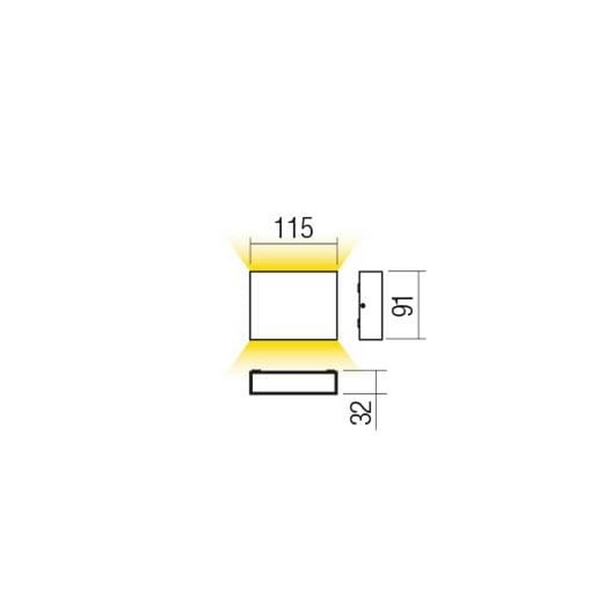 Redo 90377 - LED Zunanja stenska svetilka KAMAL LED/4,4W/230V 3000K IP54 rjava