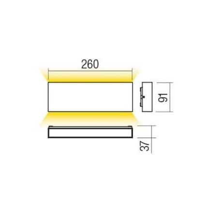 Redo 90387 - LED Zunanja stenska svetilka KAMAL LED/15W/230V 3000K IP54 bela