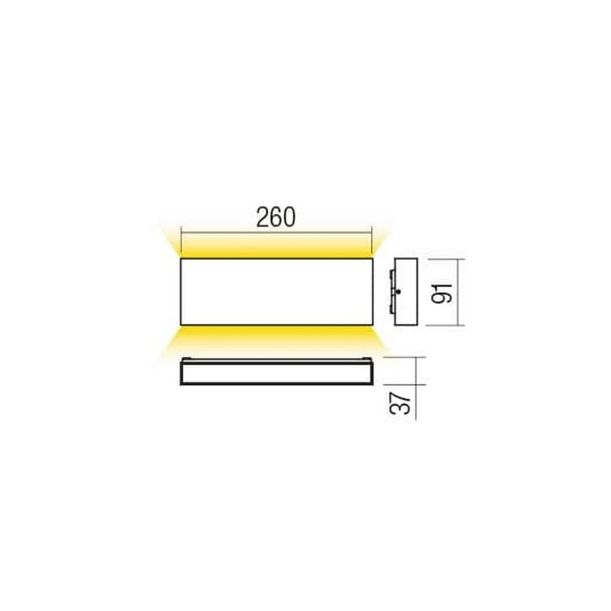 Redo 90387 - LED Zunanja stenska svetilka KAMAL LED/15W/230V 3000K IP54 bela