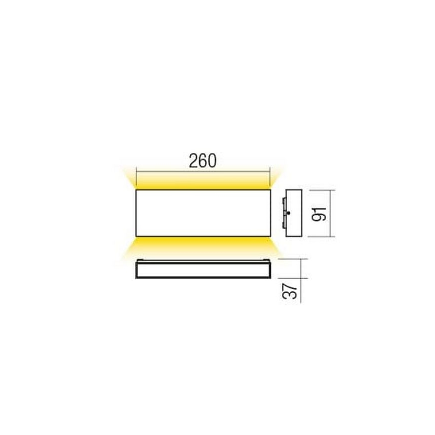 Redo 90388 - LED zunanja stenska svetilka KAMAL LED/15W/230V 3000K IP54 siva