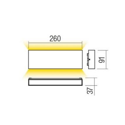 Redo 90389 - LED Zunanja stenska svetilka KAMAL LED/15W/230V 3000K IP54 rjava