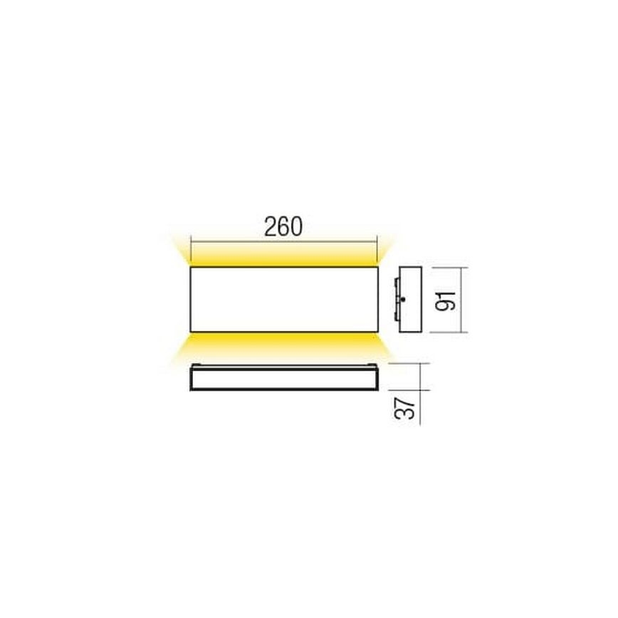 Redo 90389 - LED Zunanja stenska svetilka KAMAL LED/15W/230V 3000K IP54 rjava