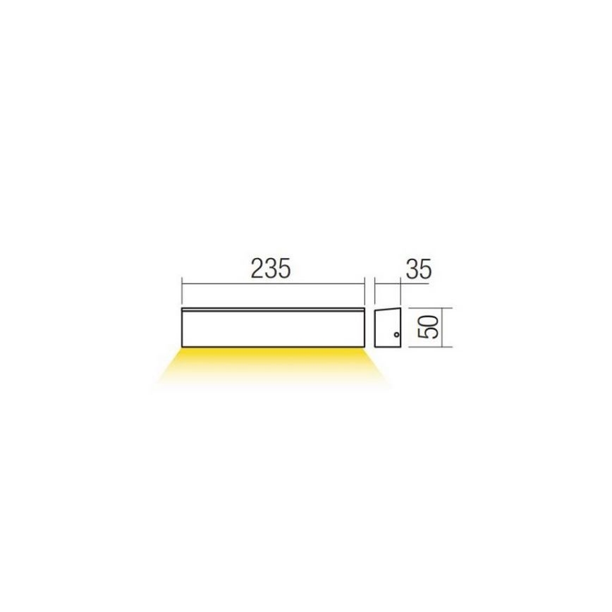 Redo 90395 - LED Zunanja stenska svetilka OMNIA LED/12W/230V 3000K IP54 rjava