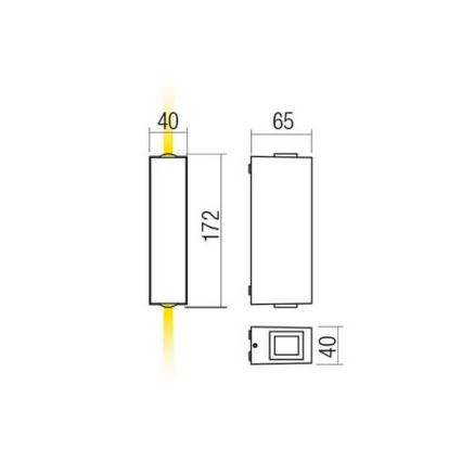 Redo 90424 - LED Zunanja stenska svetilka ACE LED/5,84W/230V 4000K IP54 rjava