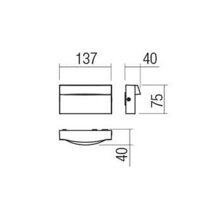 Redo 90425 - LED Zunanja stenska svetilka POLIFEMO LED/8W/230V IP65 bela