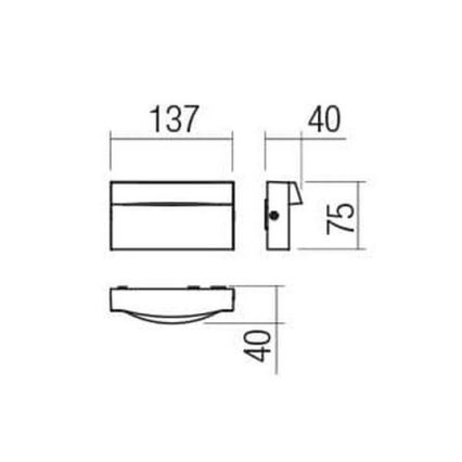 Redo 90426 - LED Zunanja stenska svetilka POLIFEMO LED/8W/230V IP65 antracit