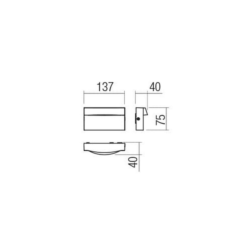 Redo 90426 - LED Zunanja stenska svetilka POLIFEMO LED/8W/230V IP65 antracit