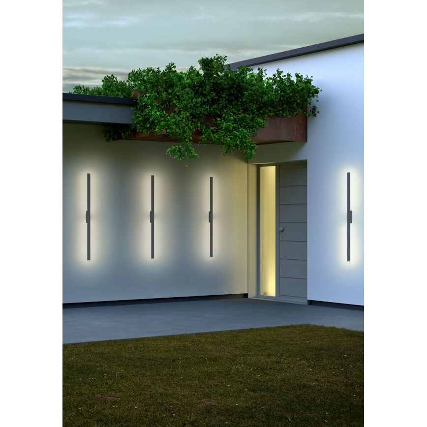 Redo 90433 - LED Zunanja stenska svetilka REFLEXA LED/24W/230V 3000K 144 cm IP54 antracit
