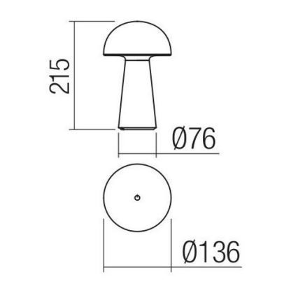 Redo 90438 - LED zatemnilna zunanja svetilka KIRA z upravljanjem na dotik LED/4,7W/230V 2200 mAh IP44 bela