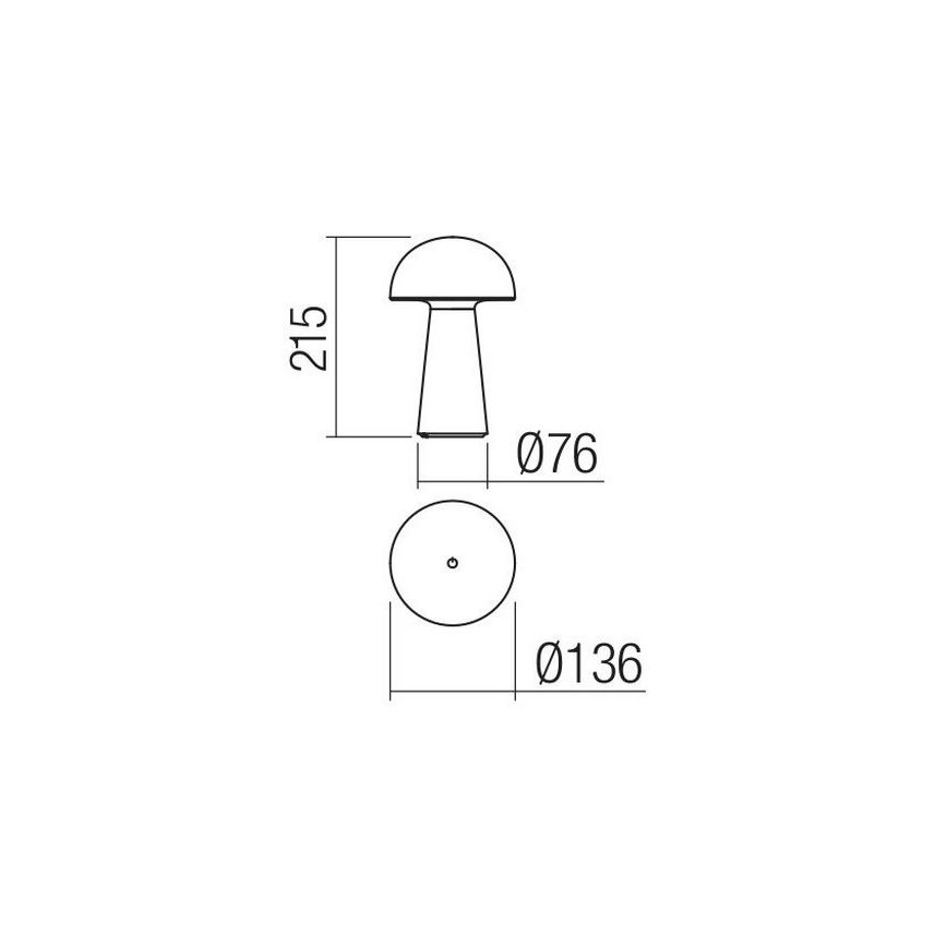 Redo 90438 - LED zatemnilna zunanja svetilka KIRA z upravljanjem na dotik LED/4,7W/230V 2200 mAh IP44 bela