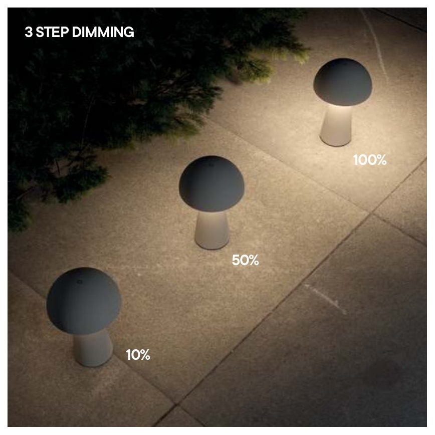 Redo 90439 - Zunanja LED svetilka KIRA, zatemnjevanje na dotik, LED/4,7W/230V, 2200 mAh, IP44, črna