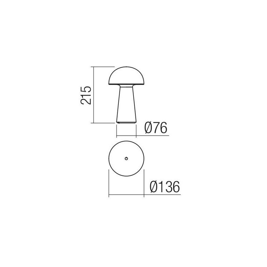 Redo 90439 - Zunanja LED svetilka KIRA, zatemnjevanje na dotik, LED/4,7W/230V, 2200 mAh, IP44, črna