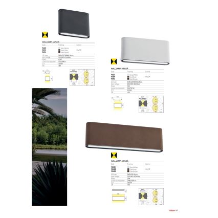 Redo 90451 - LED zunanja stenska svetilka KLIPPE LED/24W/230V 3000K IP54 bela