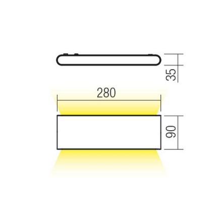 Redo 90451 - LED zunanja stenska svetilka KLIPPE LED/24W/230V 3000K IP54 bela