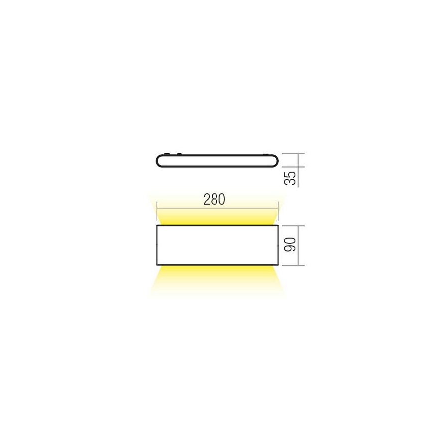 Redo 90451 - LED zunanja stenska svetilka KLIPPE LED/24W/230V 3000K IP54 bela