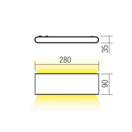 Redo 90452 - LED zunanja stenska svetilka KLIPPE LED/24W/230V 3000K IP54 v antracitu