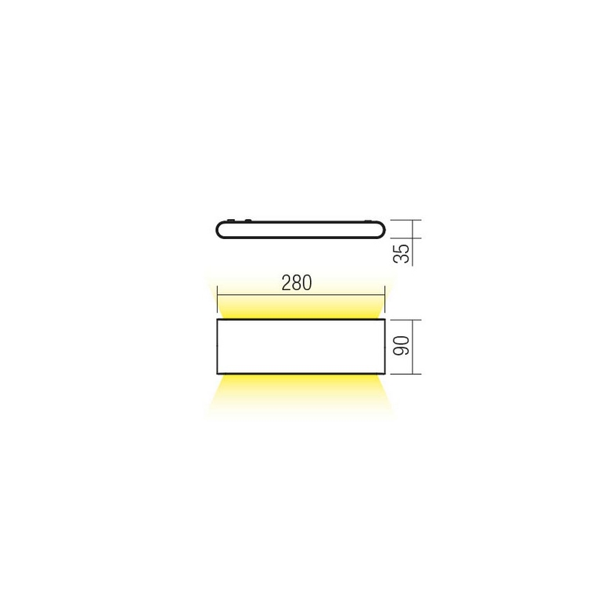 Redo 90452 - LED zunanja stenska svetilka KLIPPE LED/24W/230V 3000K IP54 v antracitu