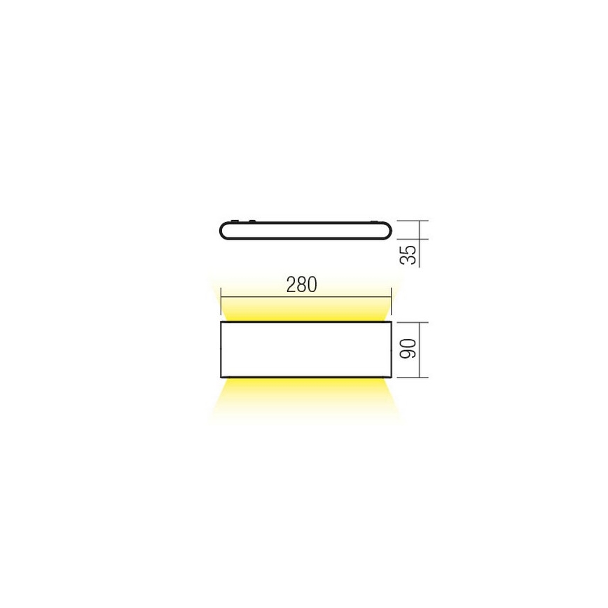 Redo 90453 - LED zunanje stensko svetilo KLIPPE LED/24W/230V 3000K IP54 rjave barve