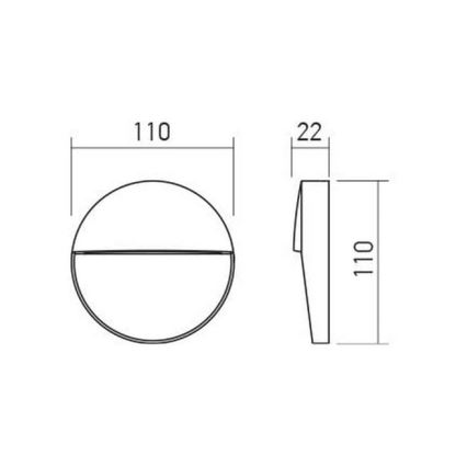 Redo 90472 - LED Zunanja stenska svetilka LANDER LED/3W/230V IP54 bela