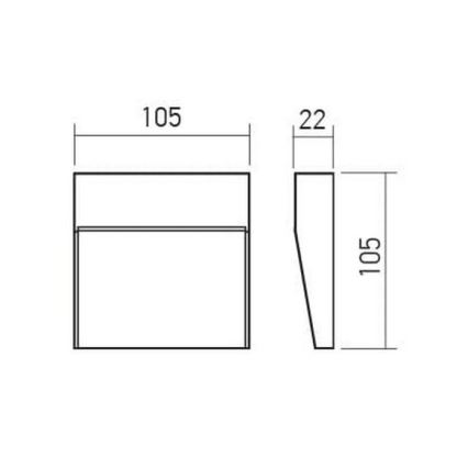 Redo 90474 - LED Zunanja stenska svetilka LANDER LED/3W/230V IP54 bela