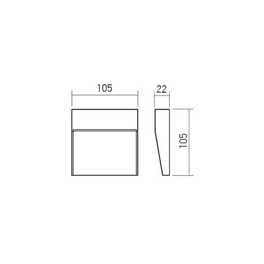 Redo 90474 - LED Zunanja stenska svetilka LANDER LED/3W/230V IP54 bela