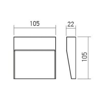 Redo 90475 - LED Zunanja stenska svetilka LANDER LED/3W/230V IP54 antracit