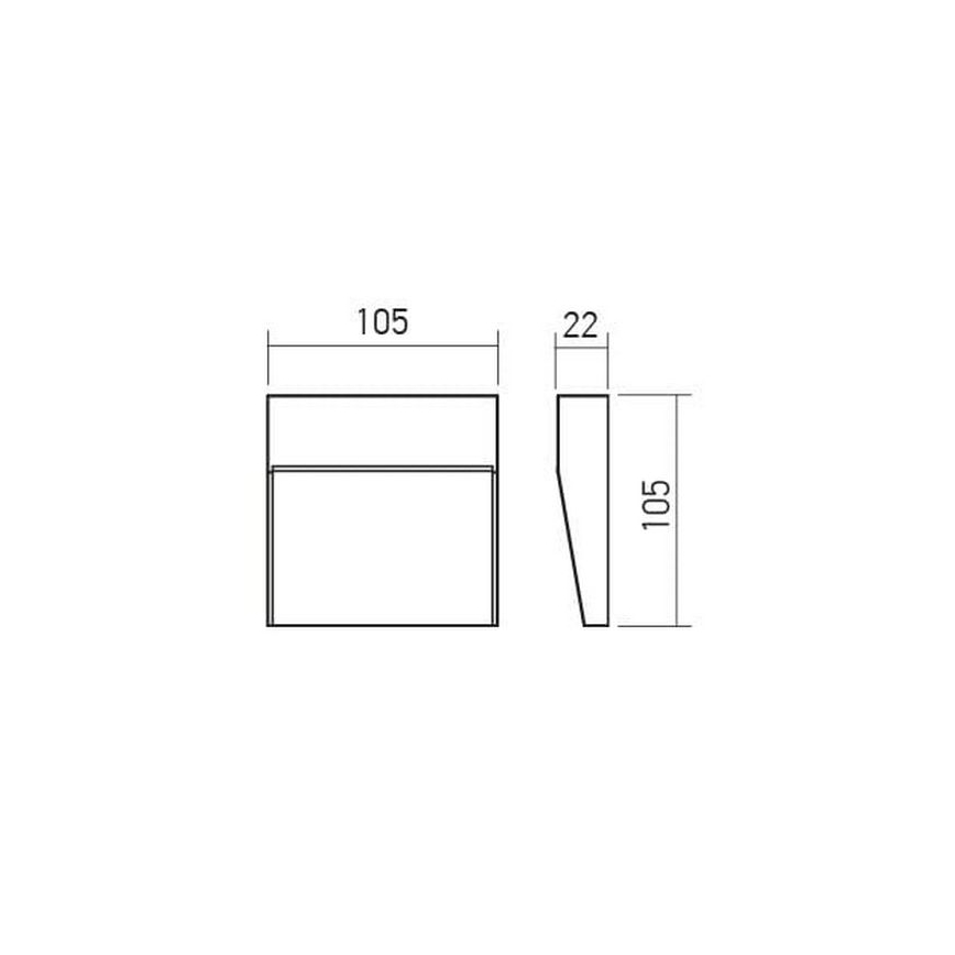 Redo 90475 - LED Zunanja stenska svetilka LANDER LED/3W/230V IP54 antracit