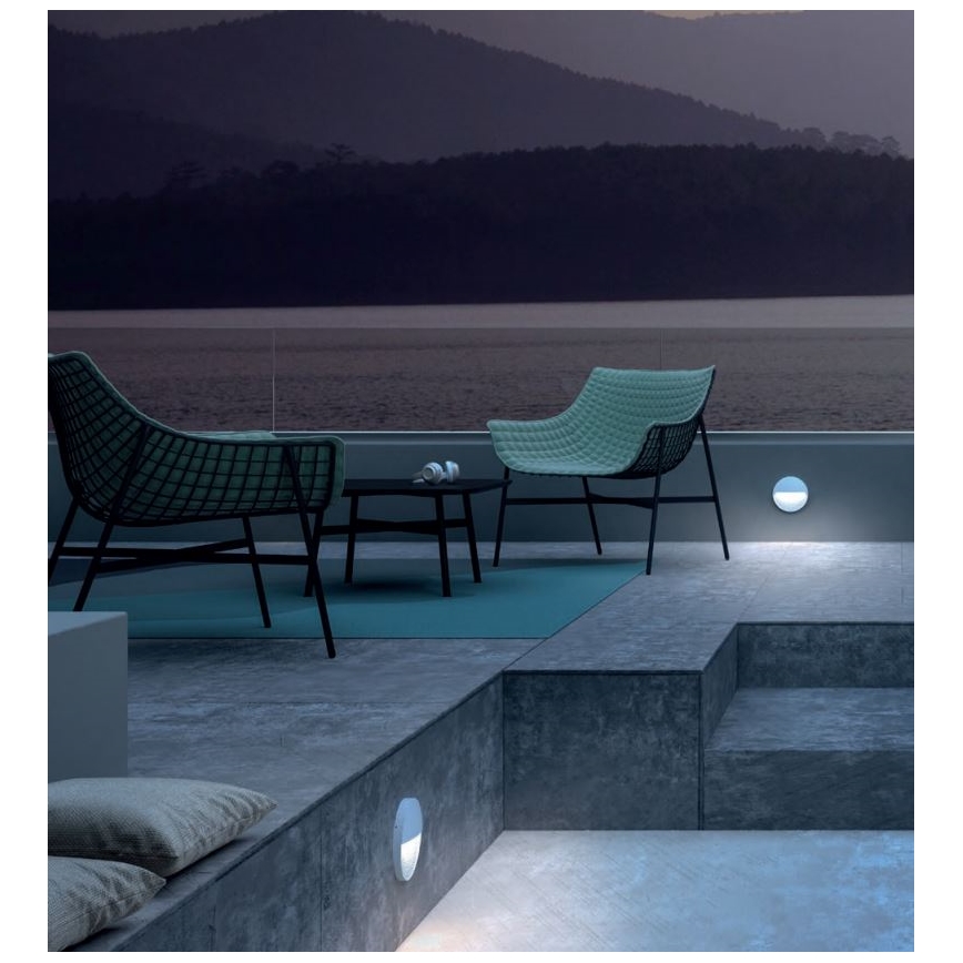 Redo 90476 - LED Zunanja stenska svetilka LANDER LED/6W/230V IP54 bela