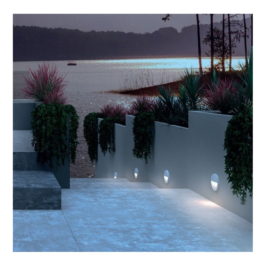 Redo 90476 - LED Zunanja stenska svetilka LANDER LED/6W/230V IP54 bela