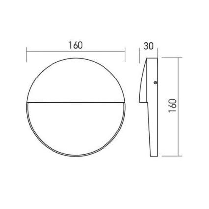 Redo 90476 - LED Zunanja stenska svetilka LANDER LED/6W/230V IP54 bela