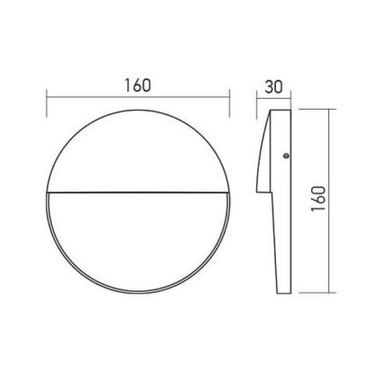 Redo 90477 - LED Zunanja stenska svetilka LANDER LED/6W/230V IP54 antracit