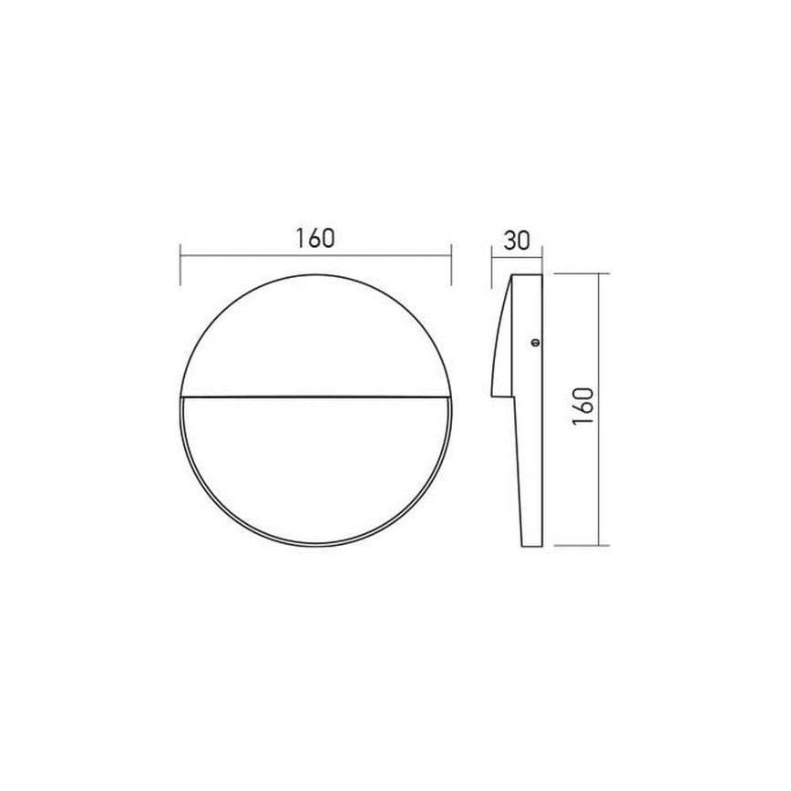 Redo 90477 - LED Zunanja stenska svetilka LANDER LED/6W/230V IP54 antracit