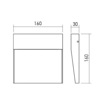 Redo 90478 - LED Zunanja stenska svetilka LANDER LED/6W/230V IP54 bela