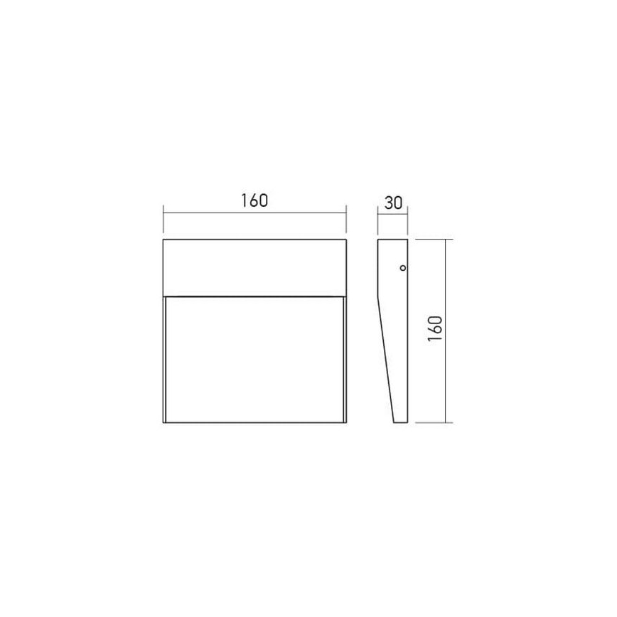 Redo 90478 - LED Zunanja stenska svetilka LANDER LED/6W/230V IP54 bela