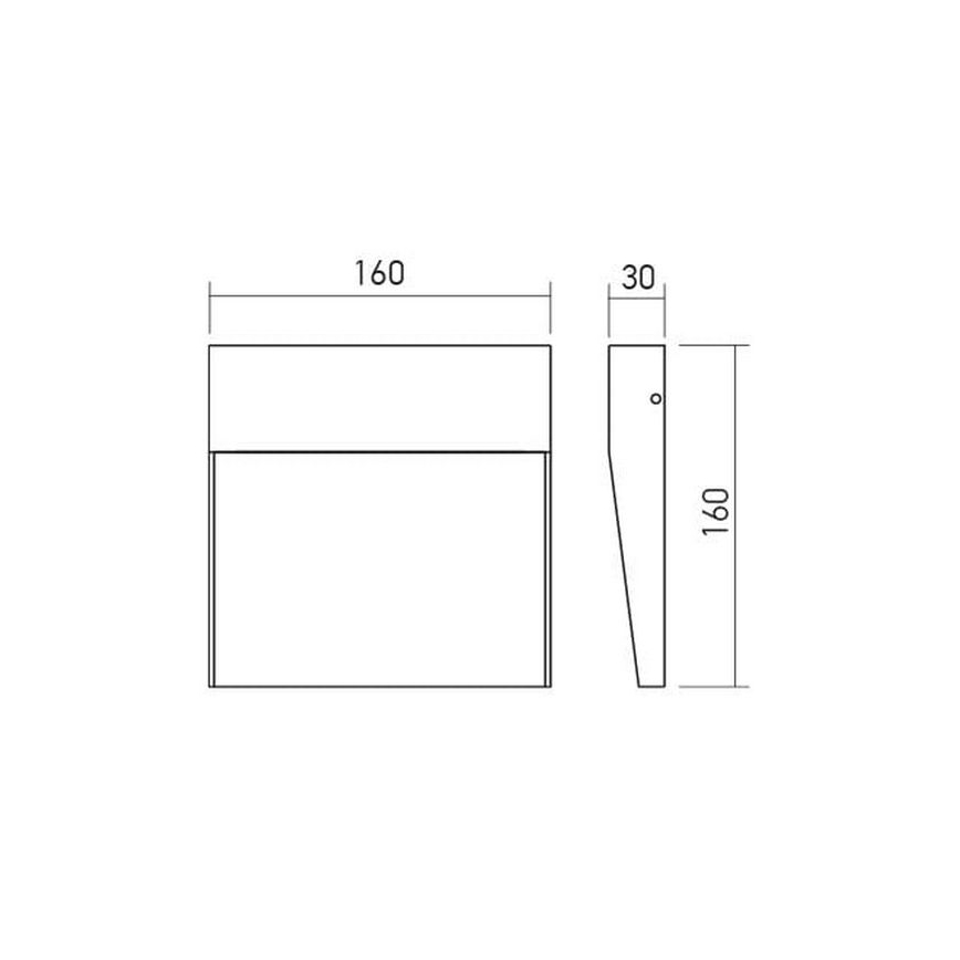 Redo 90479 - LED Zunanja stenska svetilka LANDER LED/6W/230V IP54 antracit
