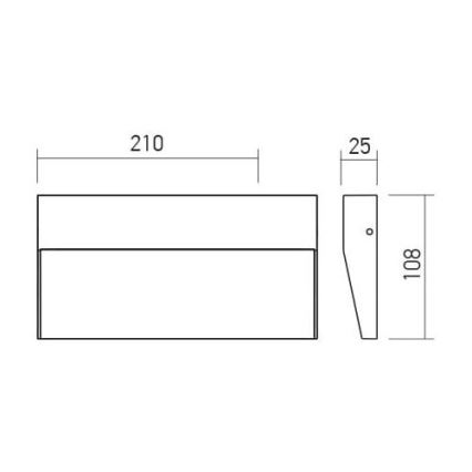 Redo 90480 - LED Zunanja stenska svetilka LANDER LED/6W/230V IP54 bela