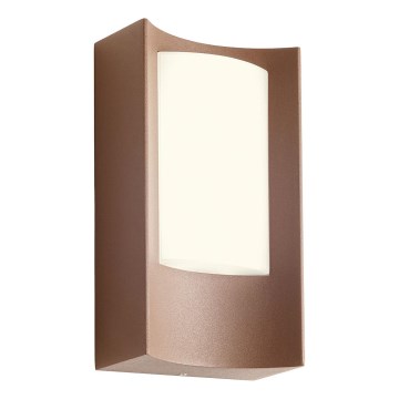 Redo 90484 - LED Zunanja stenska svetilka WARP LED/8W/230V 3000K IP44 rjava