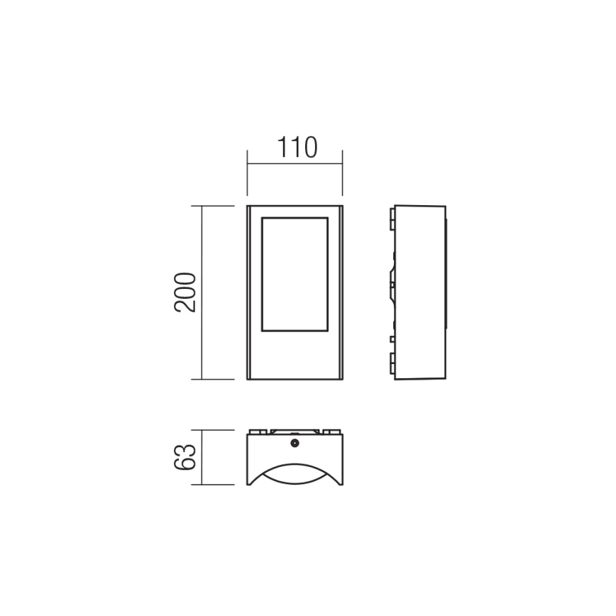 Redo 90484 - LED Zunanja stenska svetilka WARP LED/8W/230V 3000K IP44 rjava