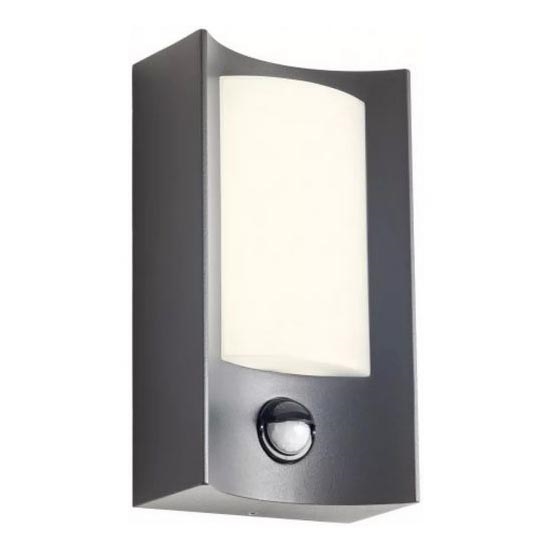 Redo 90486 - LED Zunanja stenska svetilka s senzorjem WARP LED/8W/230V 3000K IP44 antracit
