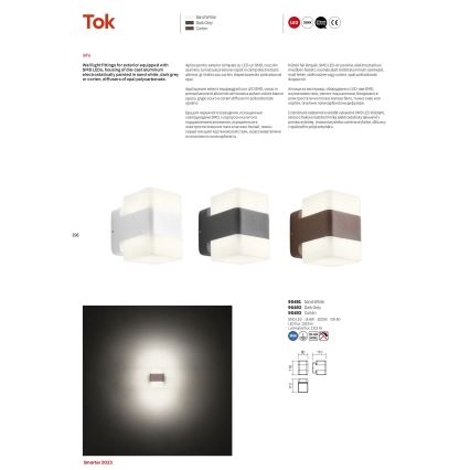 Redo 90492 - LED Zunanja stenska svetilka TOK LED/14,8W/230V IP44 antracit