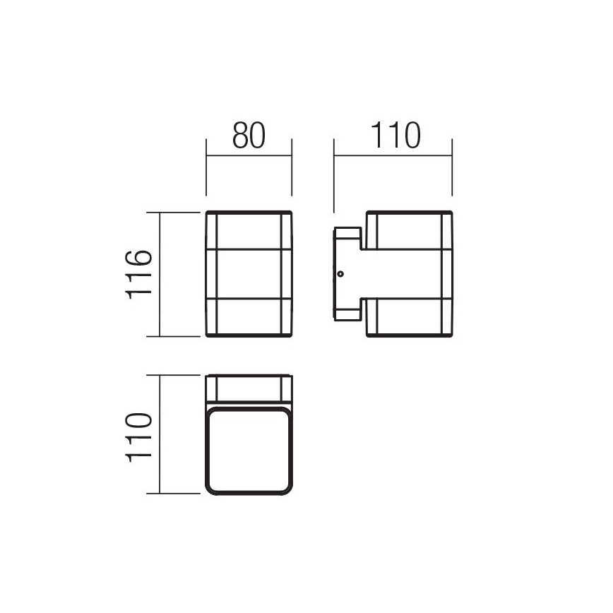 Redo 90492 - LED Zunanja stenska svetilka TOK LED/14,8W/230V IP44 antracit