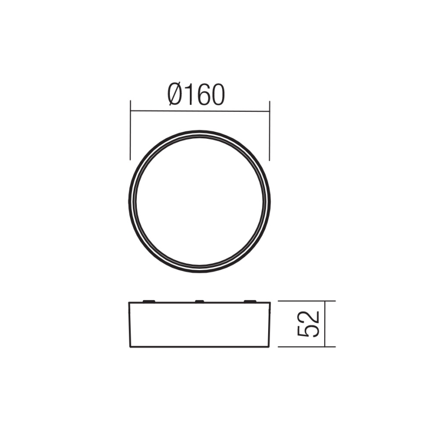 Redo 90496 - LED Zunanja stropna svetilka URANIA LED/10W/230V pr. 16 cm 3000K IP65 rjava